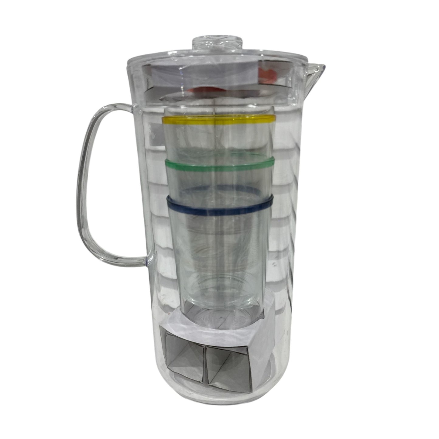 Sun Squad - 19oz Beverage Pitcher Set, Lightweight & Durable for Indoor/Outdoor Use