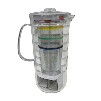 Sun Squad - 19oz Beverage Pitcher Set, Lightweight & Durable for Indoor/Outdoor Use
