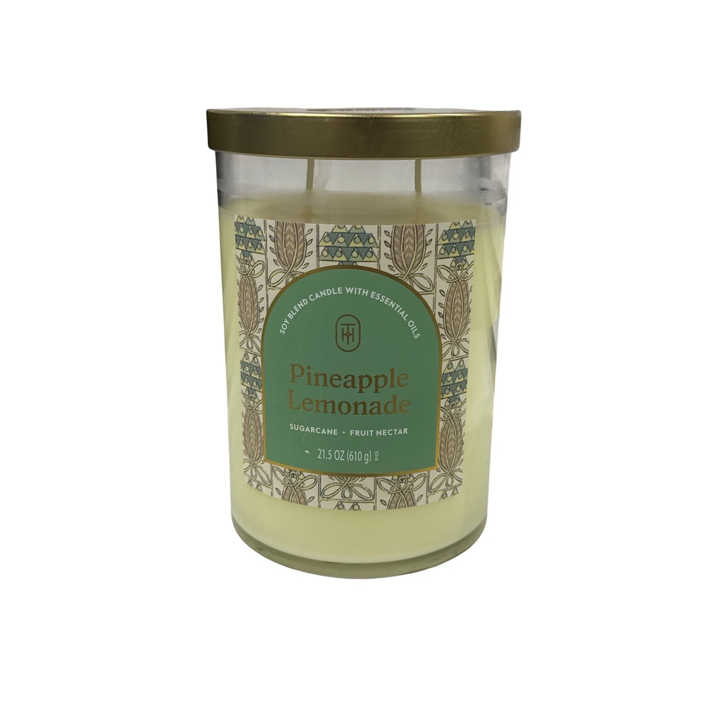 Threshold Pineapple Lemonade Soy Blend Candle With Essential Oils 21.5oz