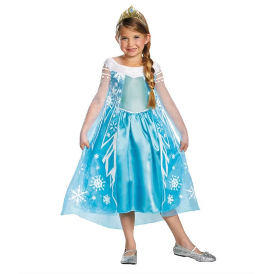 Disney Frozen Elsa Costume For Girls With Tiara Size L (10-12) Blue By Disguise