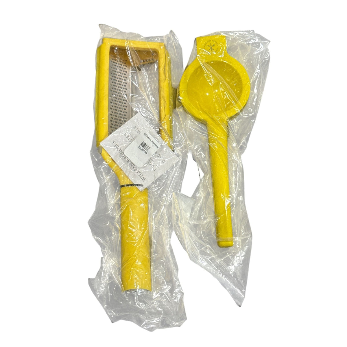 Williams Sonoma Yellow Citrus Press & Zester Grater Set Durable Kitchen Tools For Easy Juicing & Zesting
