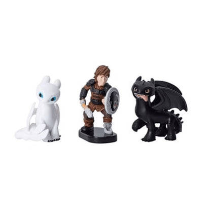 DreamWorks Dragons Figure Set With Toothless, Light Fury & Hiccup Figures Ages 3+