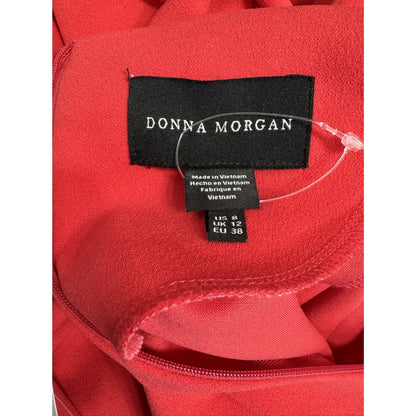 Red Donna Morgan A-Line Short Sleeve Dress US Size 8
