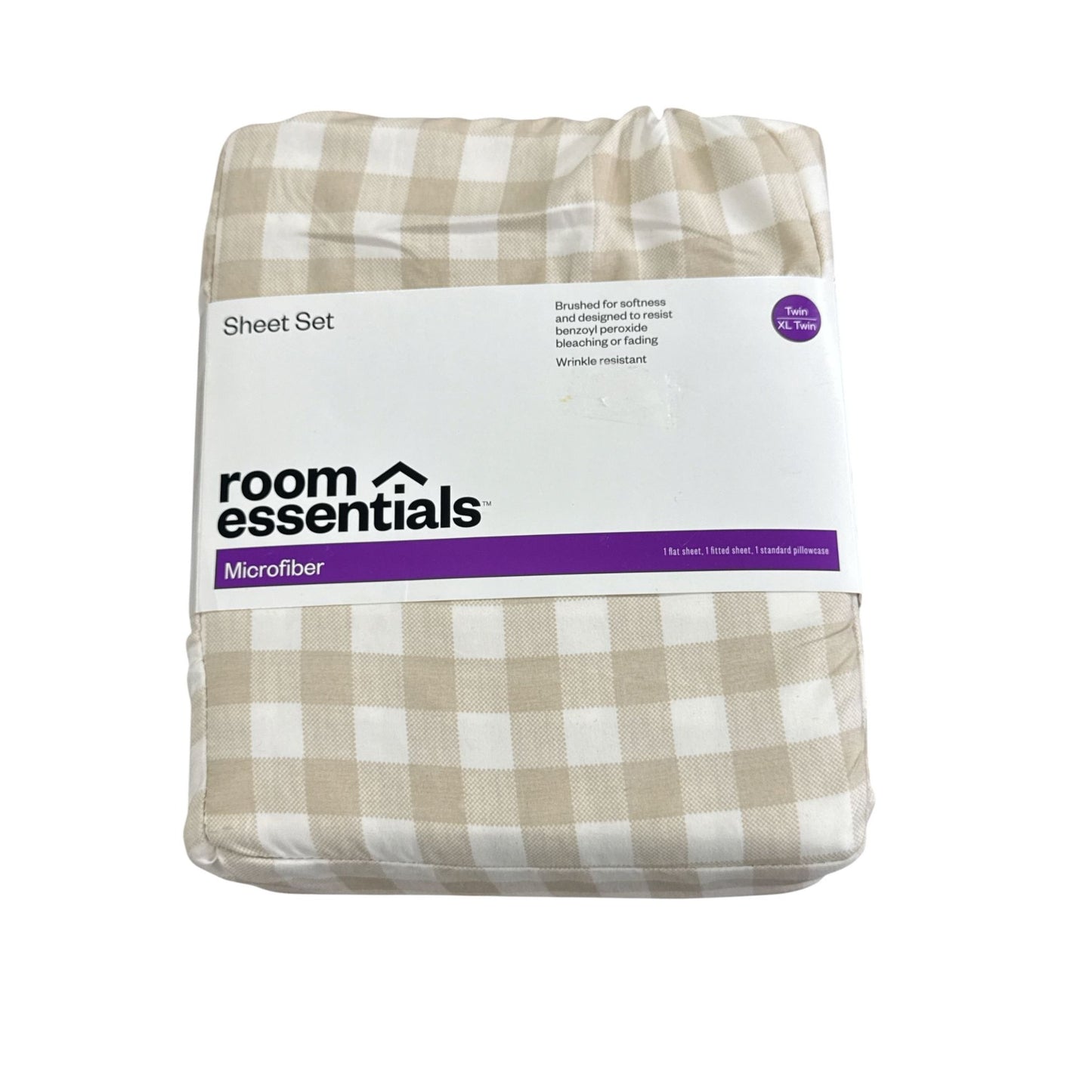 Home Essentials Bundle: Twin XL Sheet, Set 2 Chenille Bath Rugs, Hair Catcher, & LED Lamp