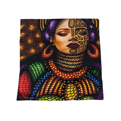 African American Art Pillow Cover 18x18 Inches Vibrant Multicolor Design Decorative Throw Cushion Case