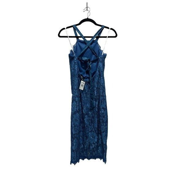 LULUS Women's Blue Lace Dress SMALL