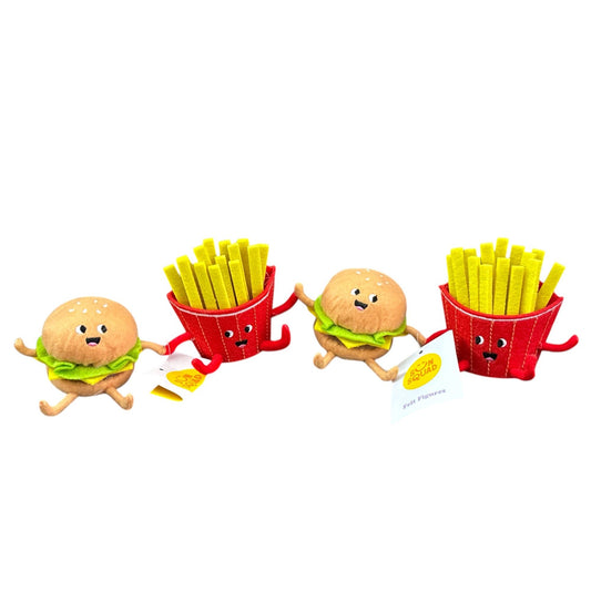 Set of 2 Felt Duo Cheeseburger and Fries Summer Figurines - Sun Squad