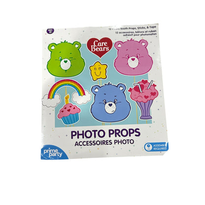 Care Bears Photo Props Set With 12 Themed Paper Props, Wooden Dowels & Tape For Parties & Events By Prime Party