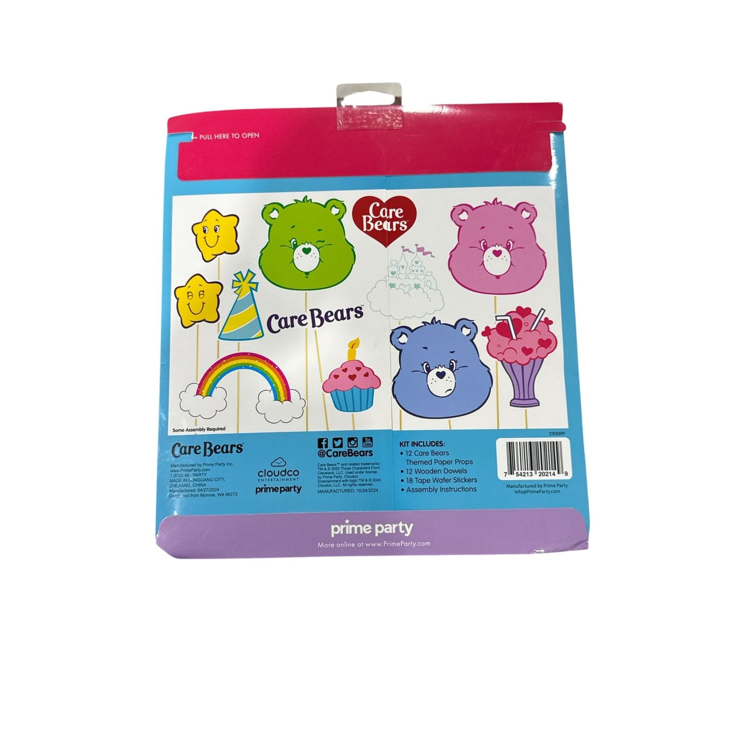 Care Bears Photo Props Set With 12 Themed Paper Props, Wooden Dowels & Tape For Parties & Events By Prime Party