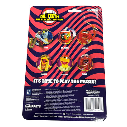 Dr. Teeth & The Electric Mayhem Floyd Action Figure By Super7 ReAction Collectible Ages 14+