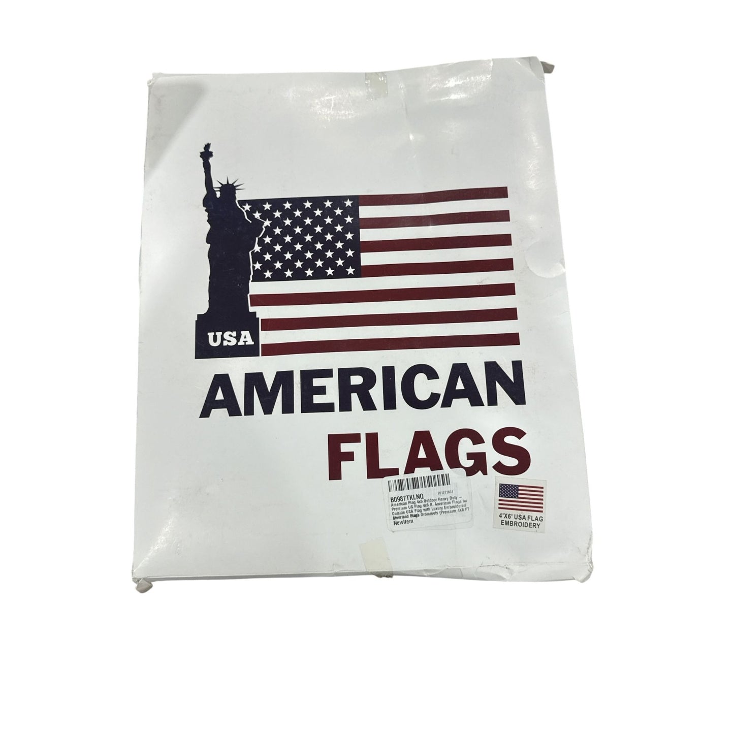 4x6 Embroidered USA Flag Heavy Duty Outdoor Nylon American Flag