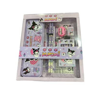 Kuromi Stationery Set With Pencil Case, Pencils & Accessories Purple Cute School Supplies For Girls