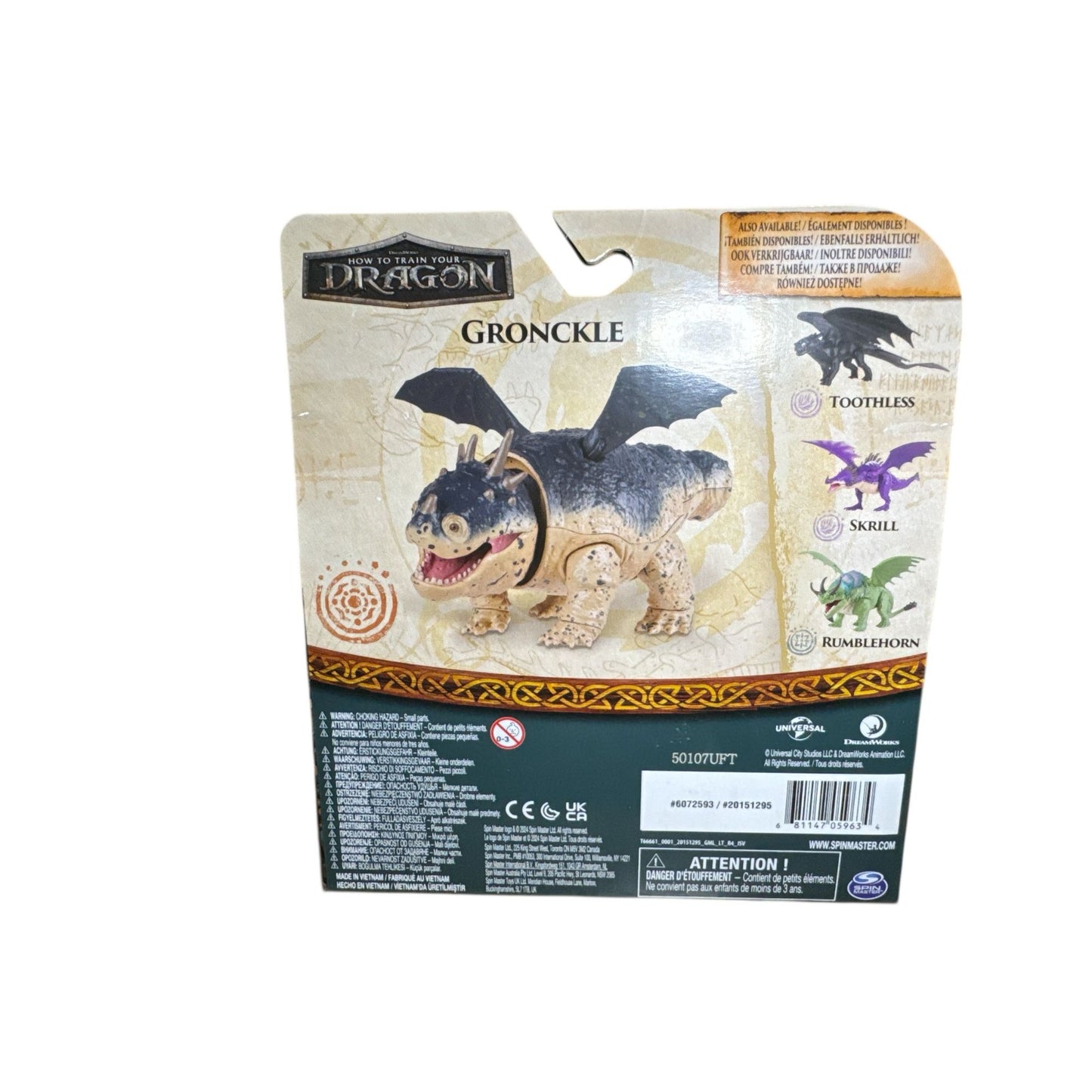How To Train Your Dragon Gronckle Action Figure With Moving Head & Wings