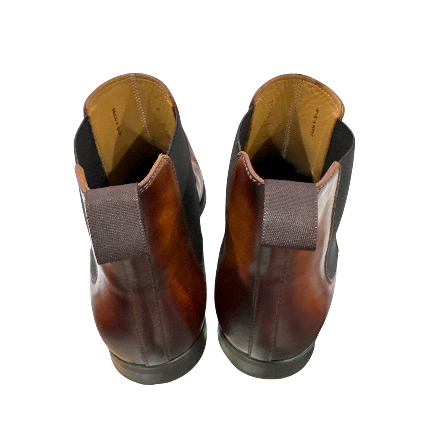 Magnanni DiVersa Men's Leather Chelsea Boots Brown Slip-On Made In Spain Size 7M