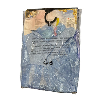 Disney Cinderella Deluxe Child Costume Size 7-8 For Girls With Sparkly Blue Gown & Butterfly Detail