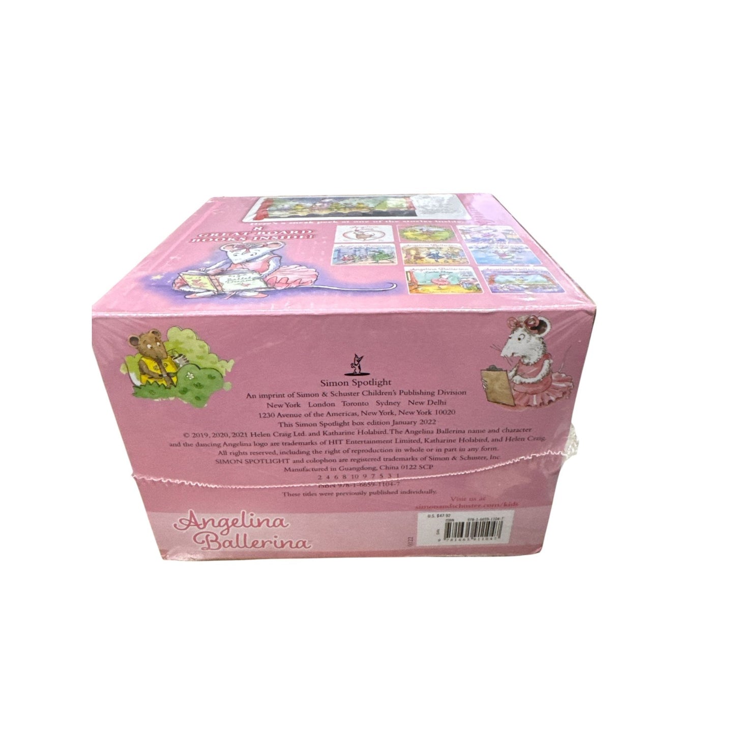 Angelina Ballerina Box Of Adventures 8 Board Books Ages 2-8 Simon Spotlight