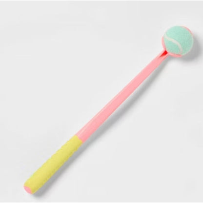 Ball Launcher With Rubber Handle For Dogs Pink/Yellow Handle With Multicolor Ball