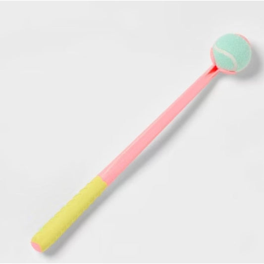 Ball Launcher With Rubber Handle For Dogs Pink/Yellow Handle With Multicolor Ball