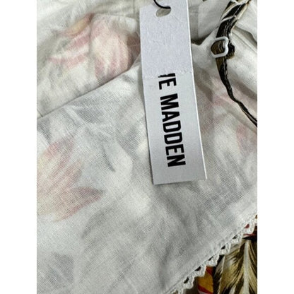Steve Madden Women's Tropical Floral Mini Sundress Spaghetti Straps Tiered Design Lightweight L