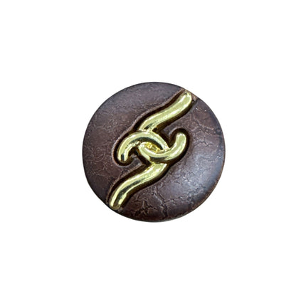 49pcs Vintage Gold Knot Buttons Set In Black, White & Brown - Various Sizes - Elegant & Durable Design