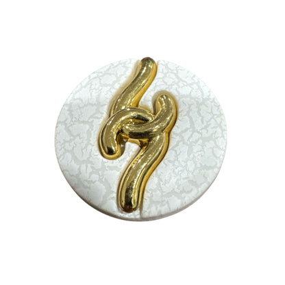 49pcs Vintage Gold Knot Buttons Set In Black, White & Brown - Various Sizes - Elegant & Durable Design