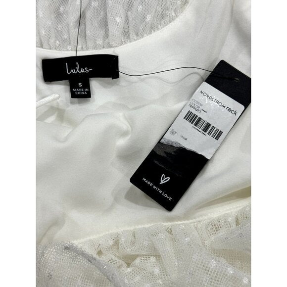 LULUS Women's White Spring23 Lace Dress SMALL
