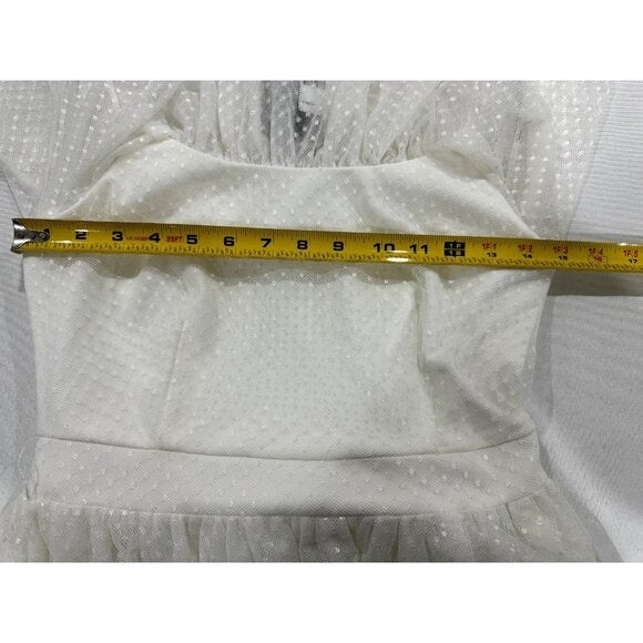 LULUS Women's White Spring23 Lace Dress SMALL