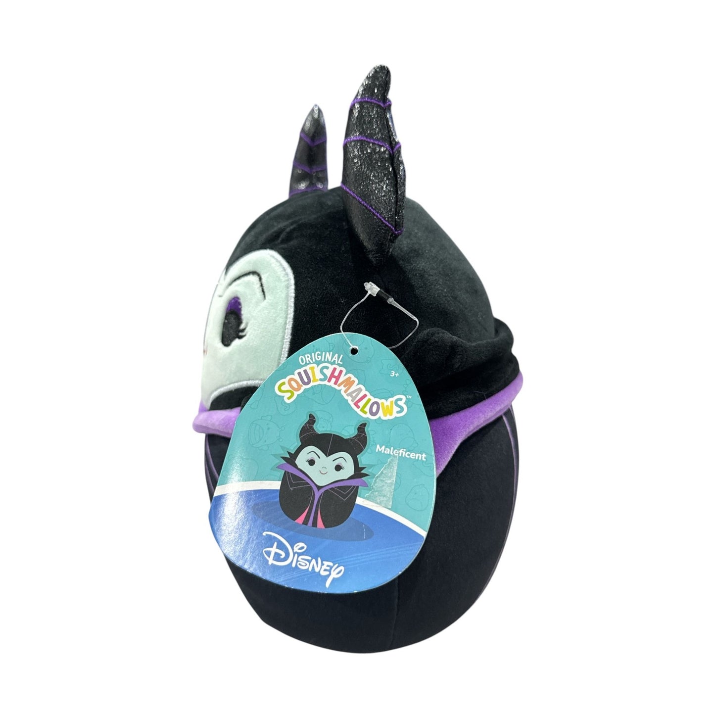 Disney Squishmallows Maleficent 8" Plush Toy - Soft Black & Purple Villain Themed Collectible