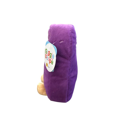 Giggle Scope Plush Purple Smiling Characters With Wooden Feet 8" Soft Toy