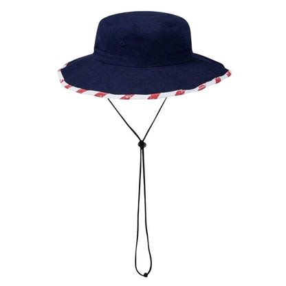 Wemco Reversible Americana Boonie Hat With Stars & Stripes Pattern Adjustable Chin Strap One Size