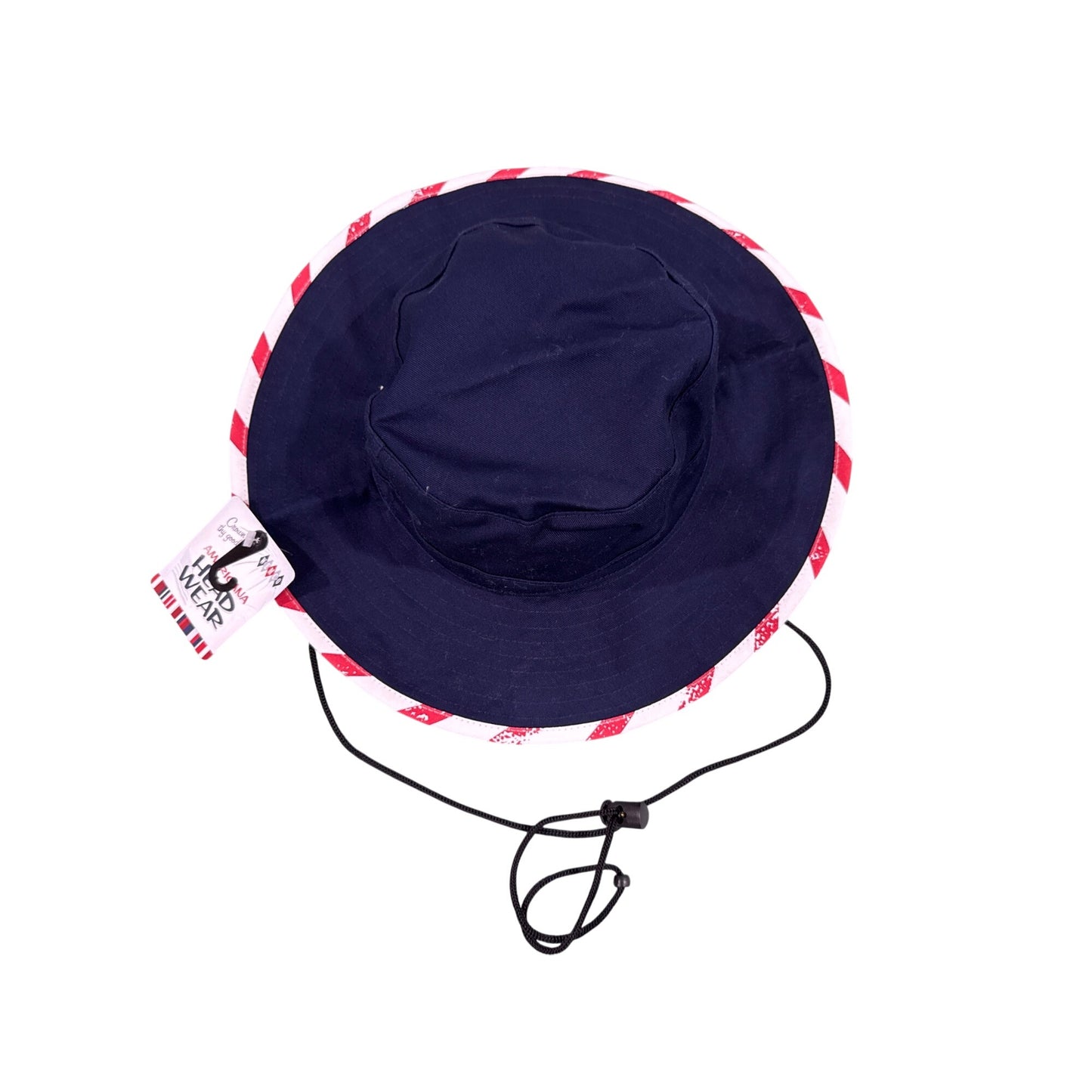 Wemco Reversible Americana Boonie Hat With Stars & Stripes Pattern Adjustable Chin Strap One Size