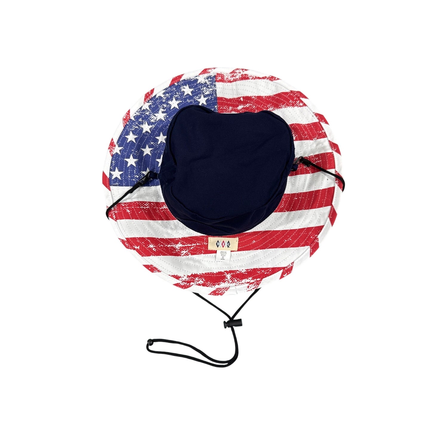 Wemco Reversible Americana Boonie Hat With Stars & Stripes Pattern Adjustable Chin Strap One Size