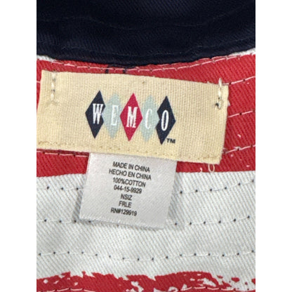 Wemco Reversible Americana Boonie Hat With Stars & Stripes Pattern Adjustable Chin Strap One Size