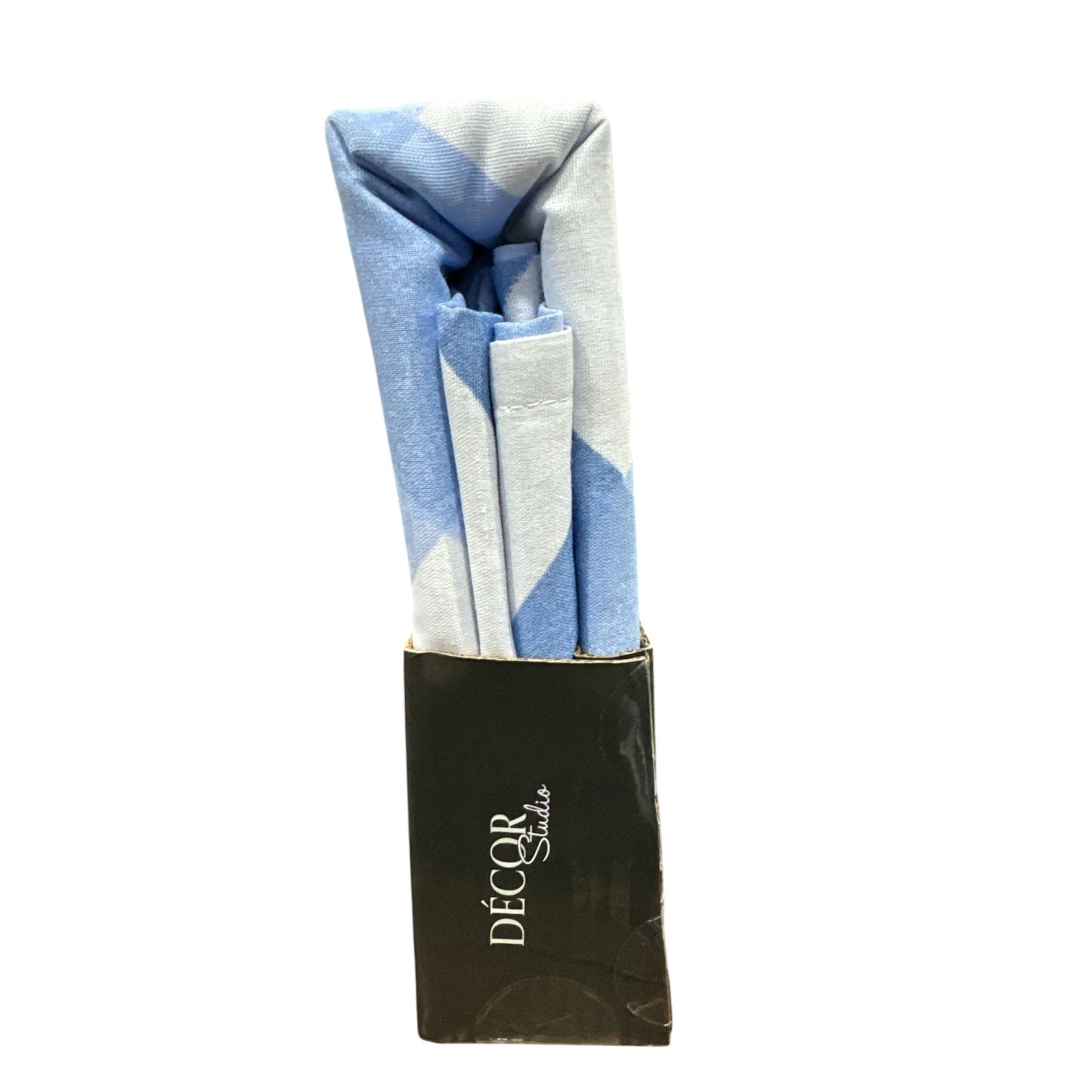 Décor Studio Amalfi Plaid Shower Curtain Blue & White 72"x72" Polyester/Cotton Blend