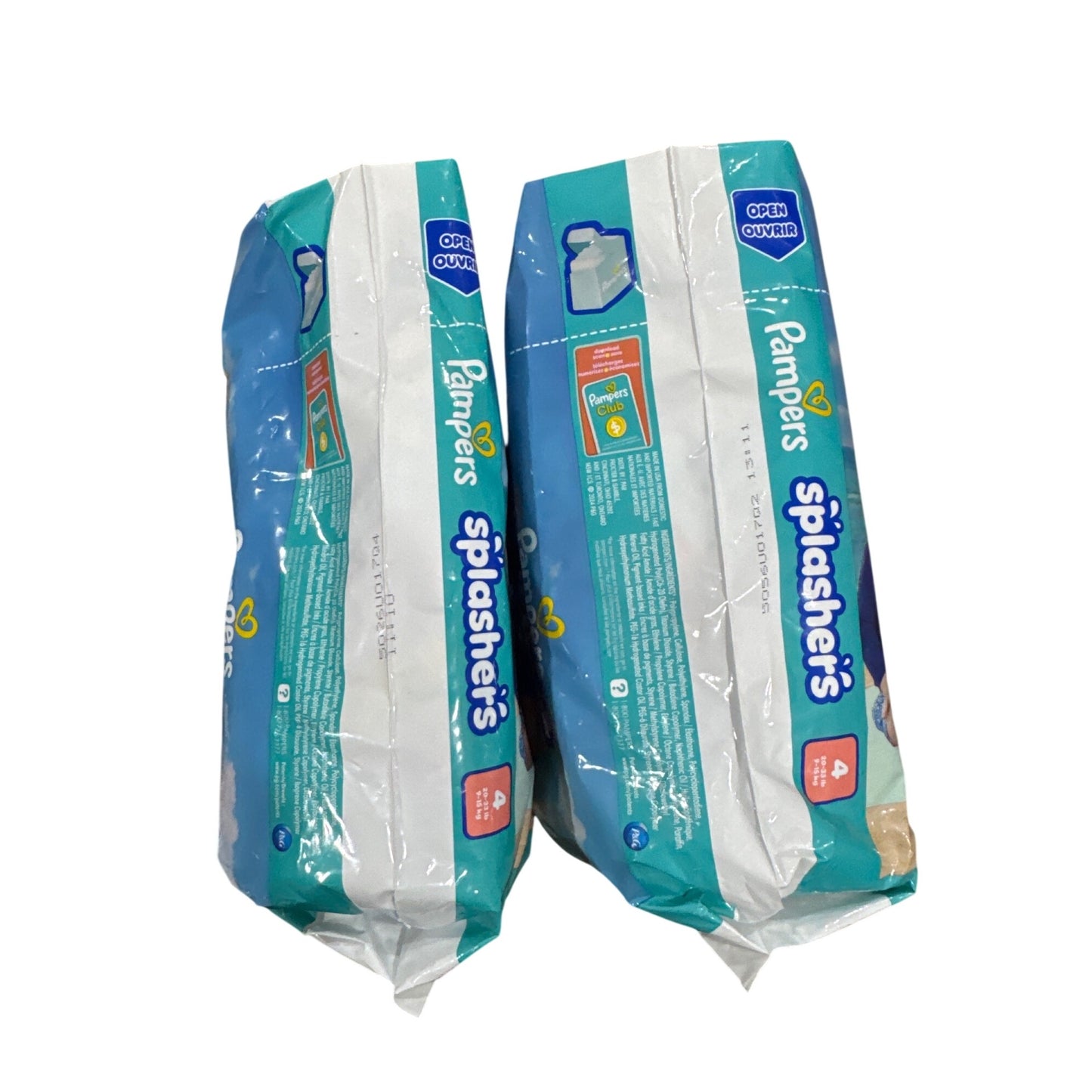 Pampers Splashers Swim Diapers Size:4 20-33 Lbs - 11 Count Each 2 Packs