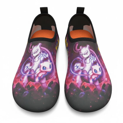 Pokemon Mew & Mewtwo Graphic Water Shoes Surf & Swim Aqua Socks Size 36/37