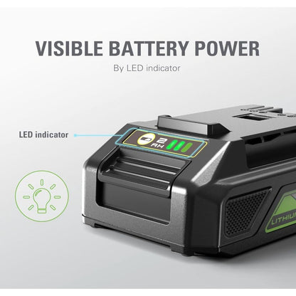 Greenworks 24V 2.0Ah Lithium-Ion Battery With USB Port LED Indicator 48Wh