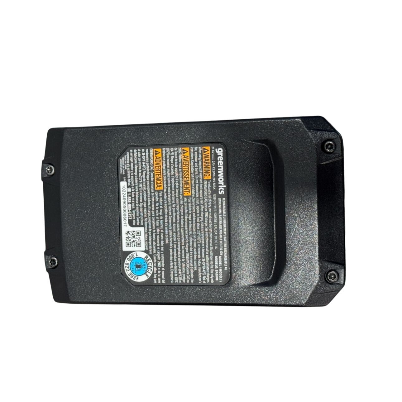 Greenworks 24V 2.0Ah Lithium-Ion Battery With USB Port LED Indicator 48Wh