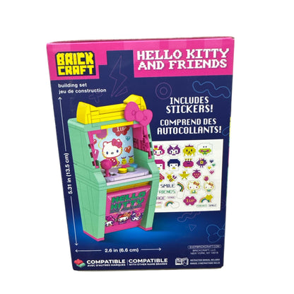 Hello Kitty & Friends Brick Craft Arcade Building Set 102 Pieces Includes Stickers Ages 12+