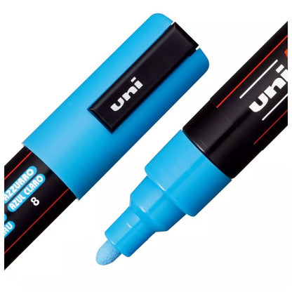 Uni Posca Paint Marker Set 8 Colors PC-5M 1.8-2.5mm Water-Based Fade & Water Resistant