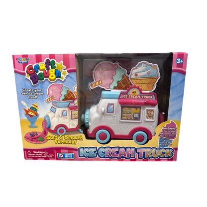 Craft Dough Ice Cream Truck Playset With Accessories For Kids 3+ - Soft & Smooth Dough Formula