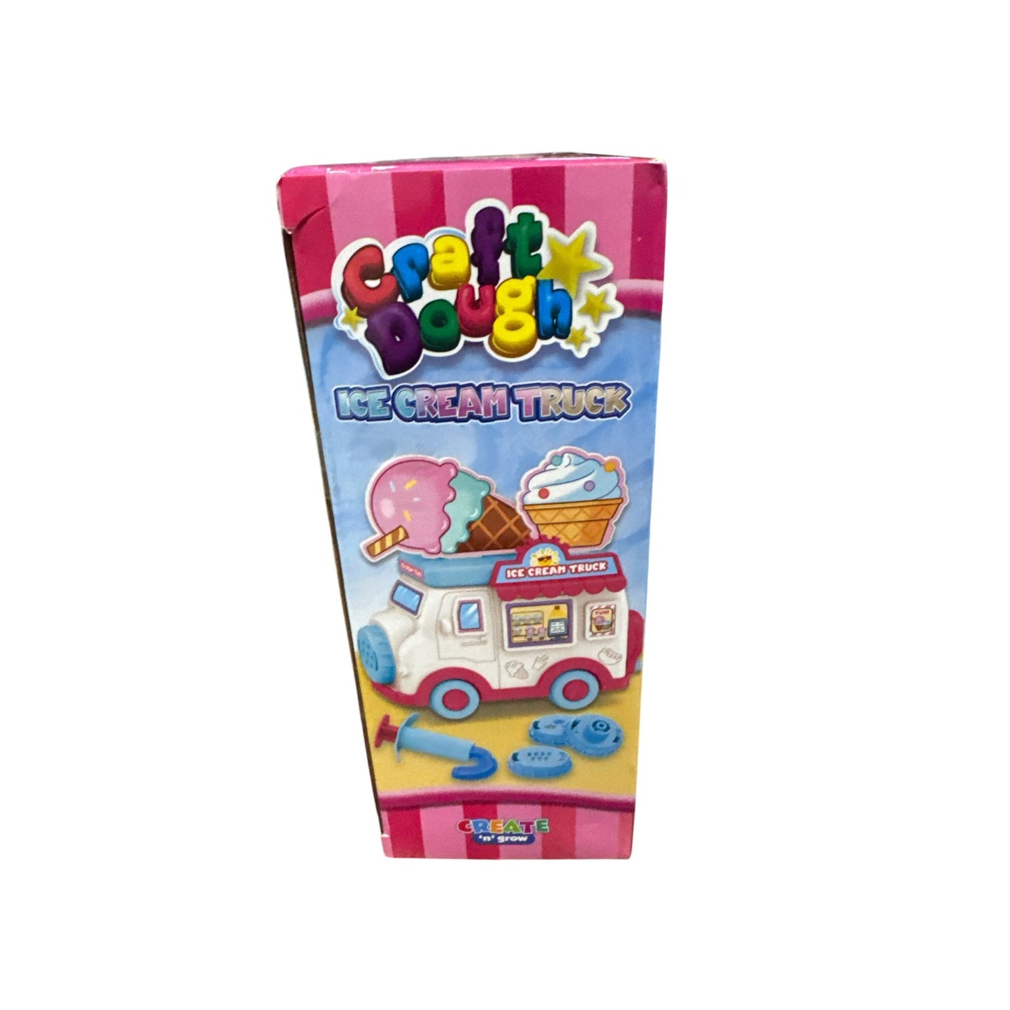 Craft Dough Ice Cream Truck Playset With Accessories For Kids 3+ - Soft & Smooth Dough Formula