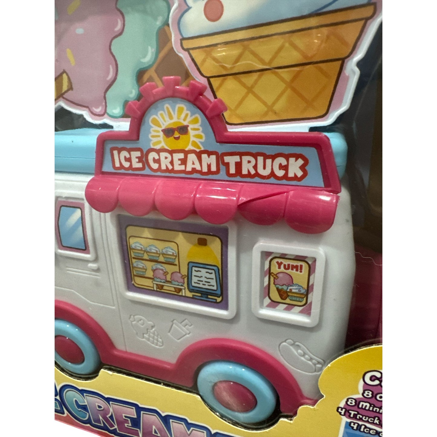 Craft Dough Ice Cream Truck Playset With Accessories For Kids 3+ - Soft & Smooth Dough Formula