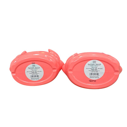 Crab-Shaped Tumbler Cups With Straws - Set Of 2 - Pink - Sun Squad