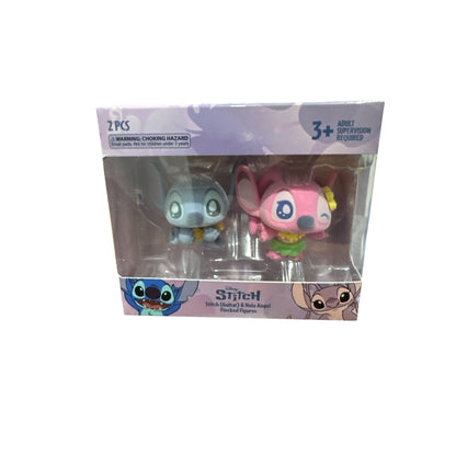 Disney Stitch Guitar & Hula Angel Flocked Figures 2-Piece Set Ages 3+ Collectible Gift Box