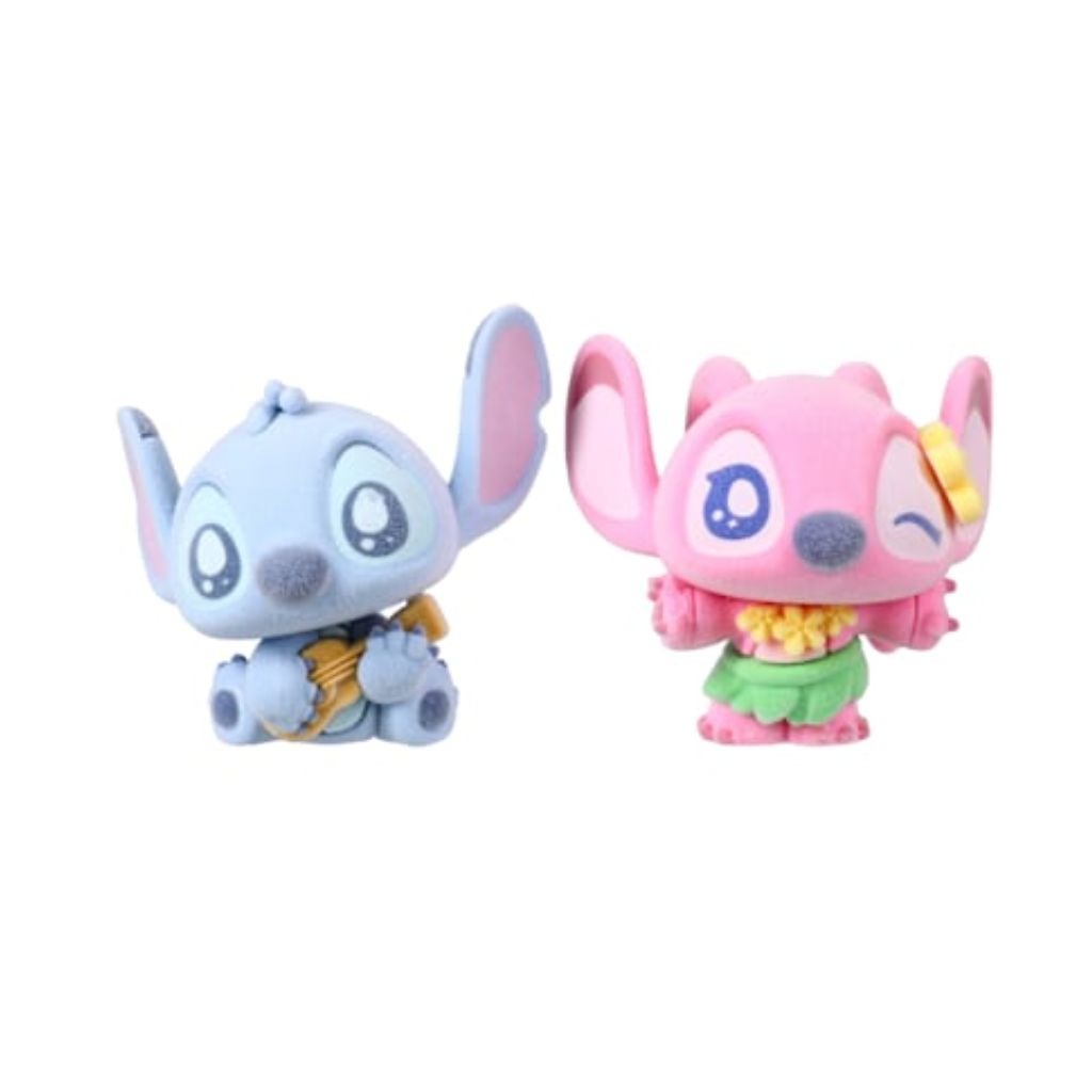 Disney Stitch Guitar & Hula Angel Flocked Figures 2-Piece Set Ages 3+ Collectible Gift Box