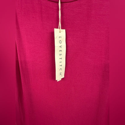 Lovestitch Sleeveless Burgundy Midi Tank Dress MEDIUM