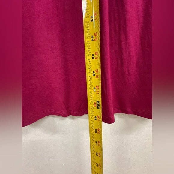 Lovestitch Sleeveless Burgundy Midi Tank Dress MEDIUM