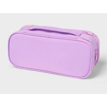 UP&UP Triple Zip Multicompartment Pencil Case Pouch Purple