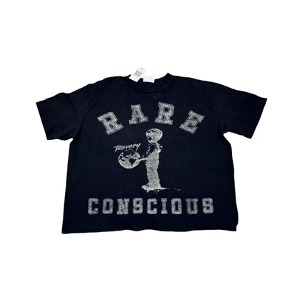Rare Conscious Revery Mind Graphic T-Shirt Black Cotton Mens M New With Tags